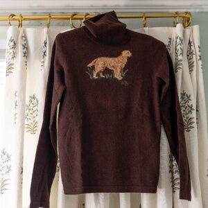 Ralph LAUREN women's petite dog sweater size P